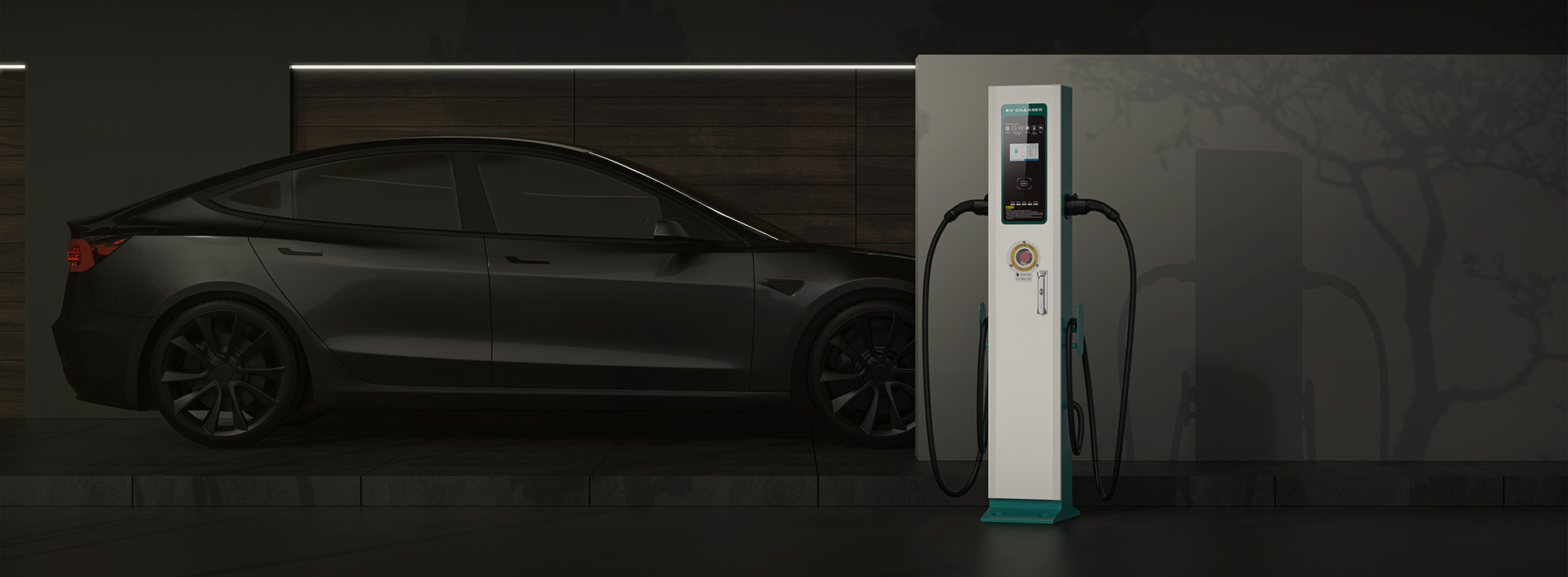 NKR -AC002 フロアスタンド EV 充電ステーション